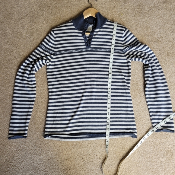 Toad & Co Horny Toad Fine Merino Wool Striped Sweater SZ M - Picture 14 of 16